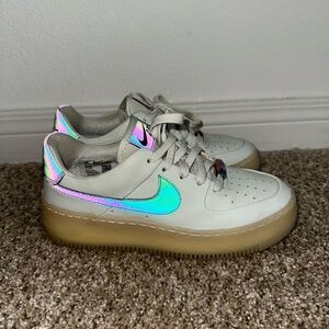 Women’s reflective Nike Air Force 1 sage low